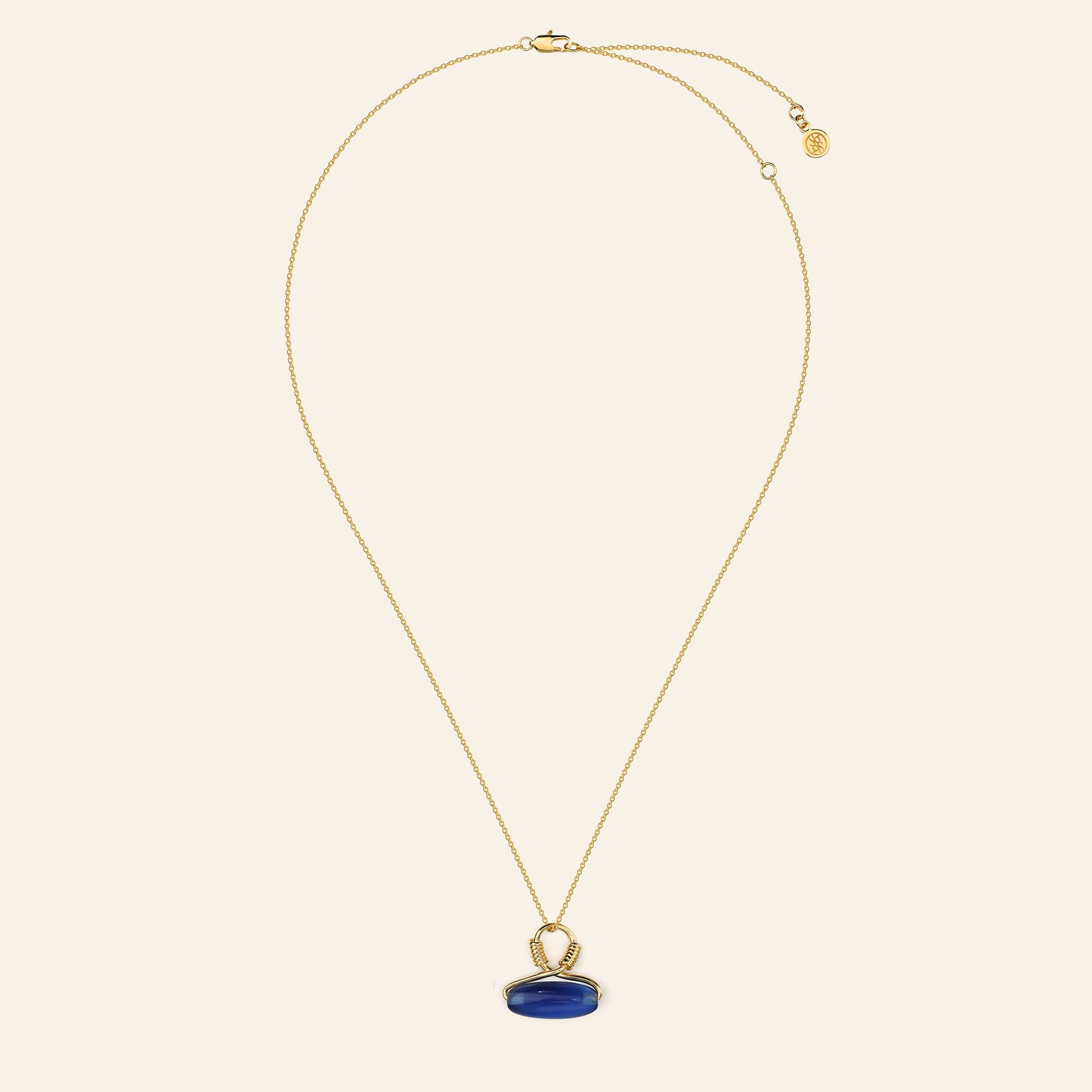 Parsi Pendant Necklace Sapphire Blue