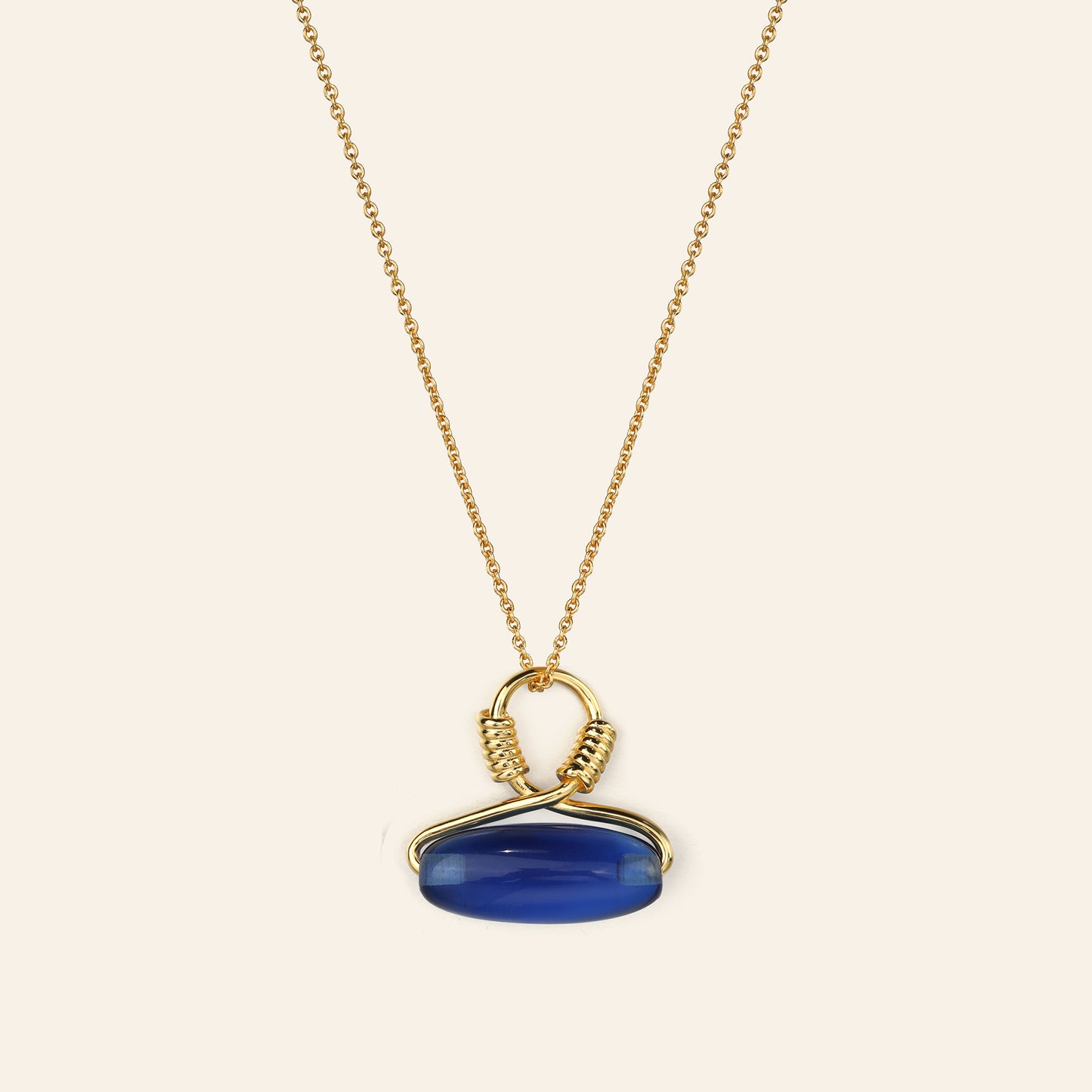 Parsi Pendant Necklace Sapphire Blue