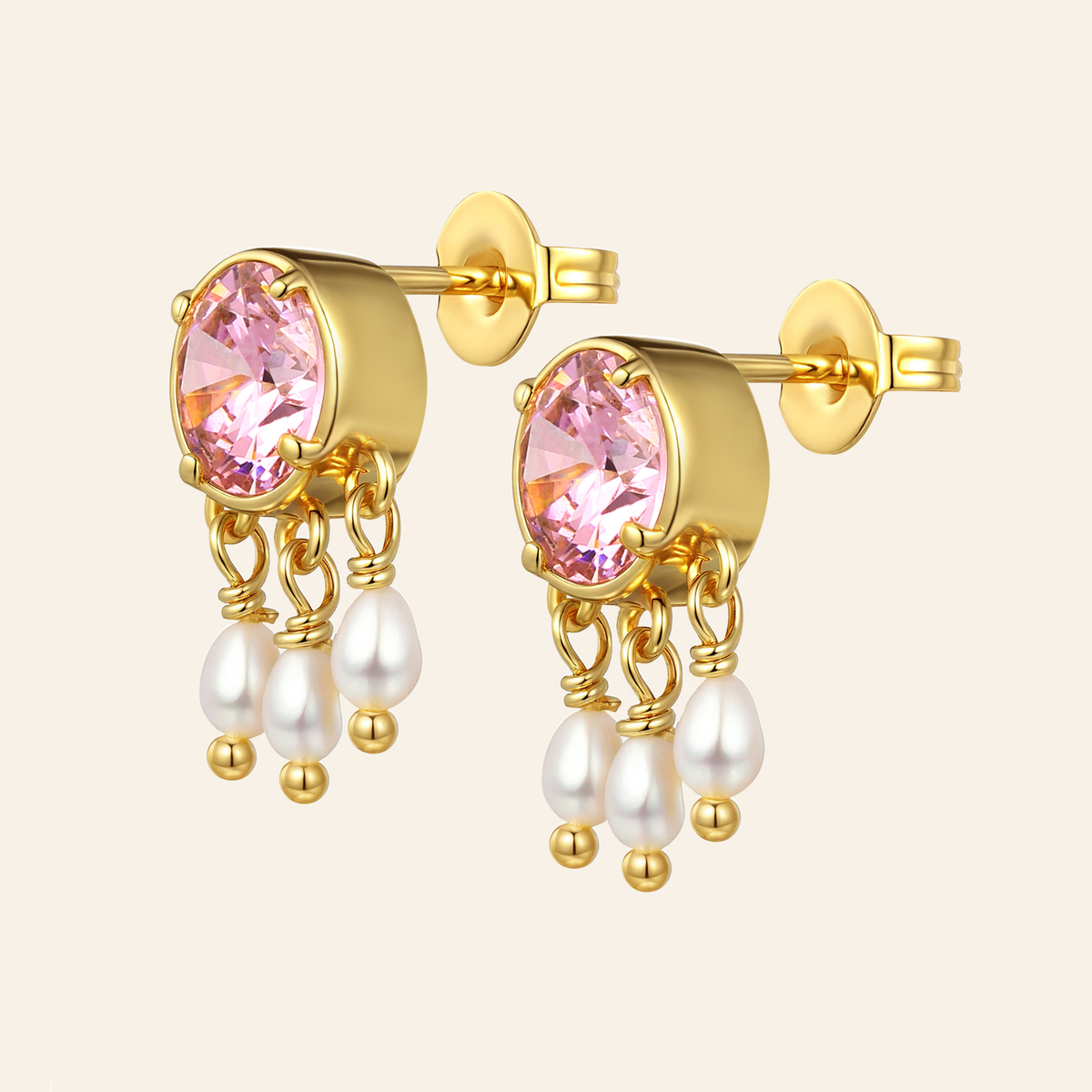 Rani Pearl Drop Stud Earrings