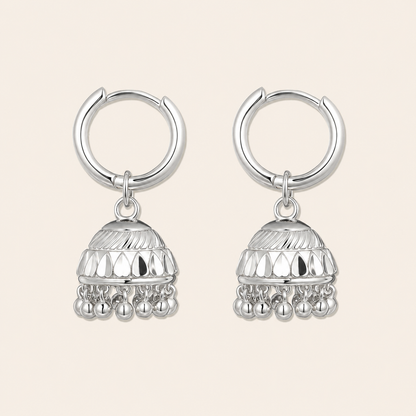 Micro Jhumka Huggies Silver