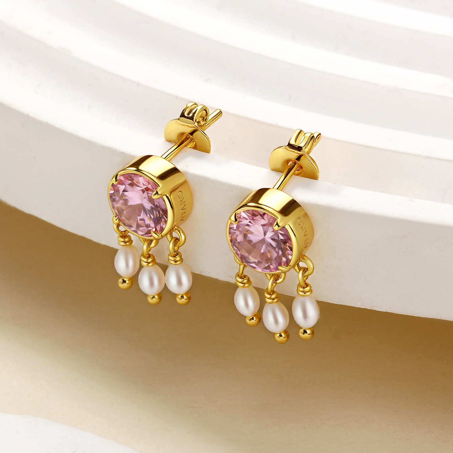 Rani Pearl Drop Stud Earrings